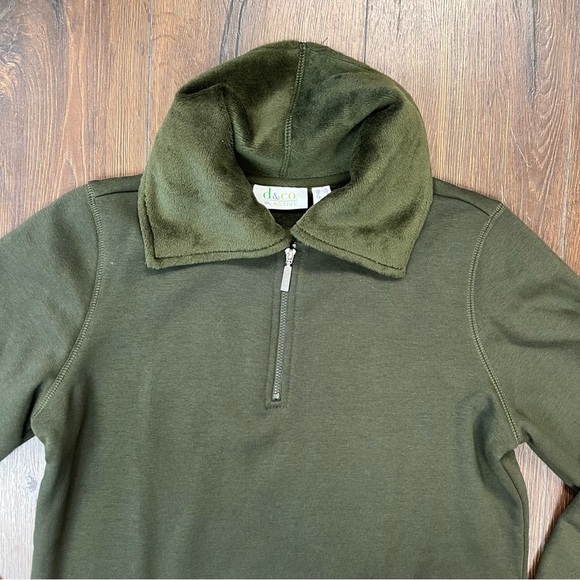 D&Co active quarter zip fleece lined sweatshirt SZ XS - Picture 2 of 4